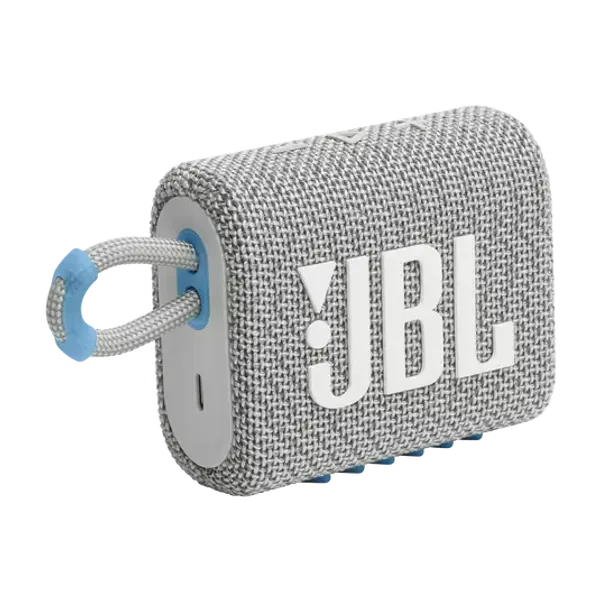 JBL Go 3 Eco Waterproof Bluetooth Speaker | White