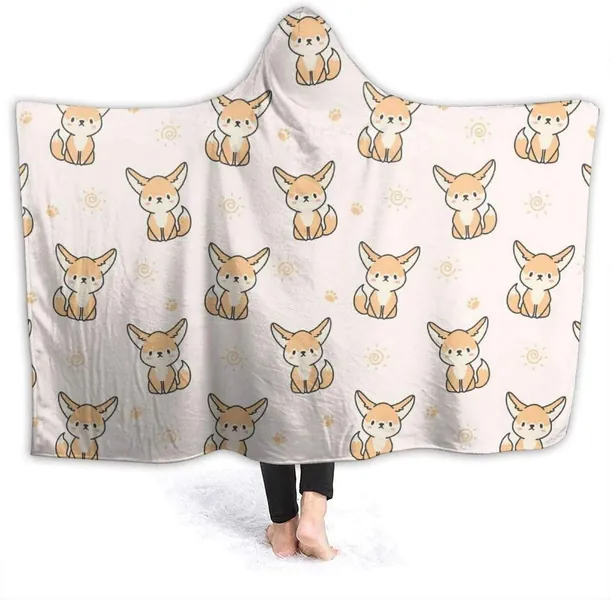 Fennec Fox Hooded Blanket 
