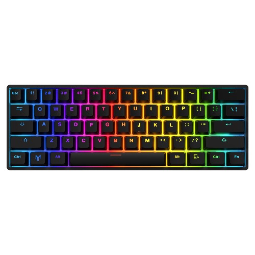 Matrix Elite Series 60% Keyboard - All Black - BLUE