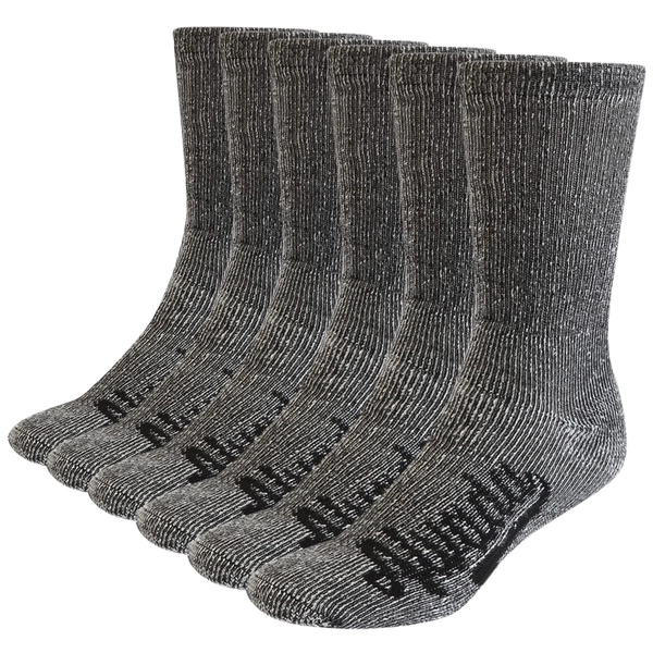 Alvada Merino Wool Hiking Socks Thermal Warm Crew Winter Boot Sock For Men & Women 3 Pairs - 5-9.5 A2-charcoal (3 Pairs)