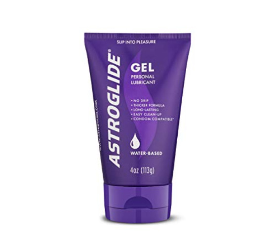 Astroglide Gel, Water-Based Lubricant Sex Gel for Couples, Men and Women (4 oz.) | Stay-Put Personal Lubricant | Long-Lasting Sex Lube | Condom Compatible | Made in The USA