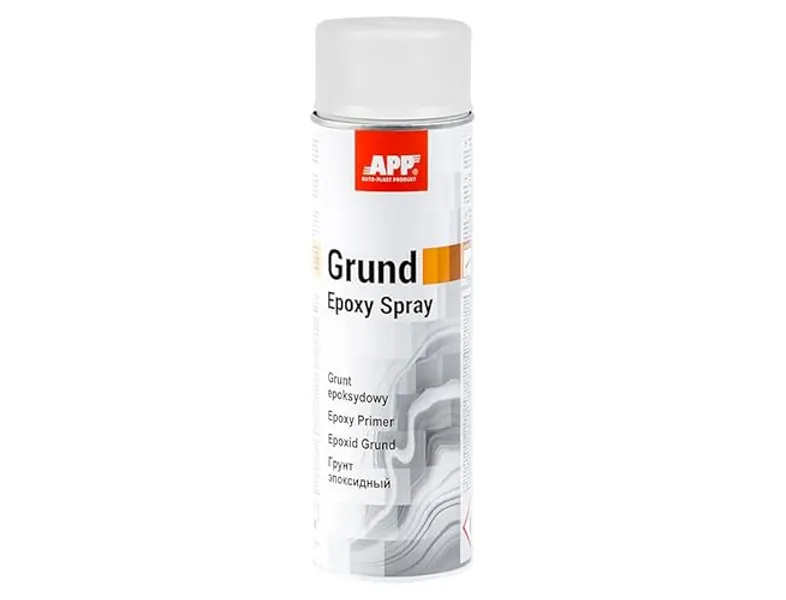 AUTO-PLAST PRODUKT APP Epoxy Grund Spray | Apprêt époxy en bombe | Primaire antirouille metal, aluminium, acier | Apprêt antirouille - protection contre la corrosion | Gris clair | 500 ml - Gris clair