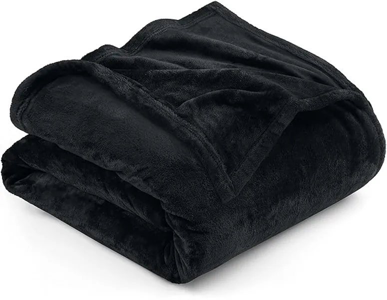 Utopia Bedding Fleece Blanket King Size Black 300GSM Luxury Anti-Static Fuzzy Soft Microfiber Bed Blanket (90x102 Inch) - King (90x102 Inch) - Black