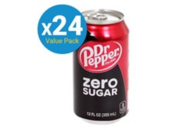 Dr Pepper Zero Soft Drink Cans - 330ml