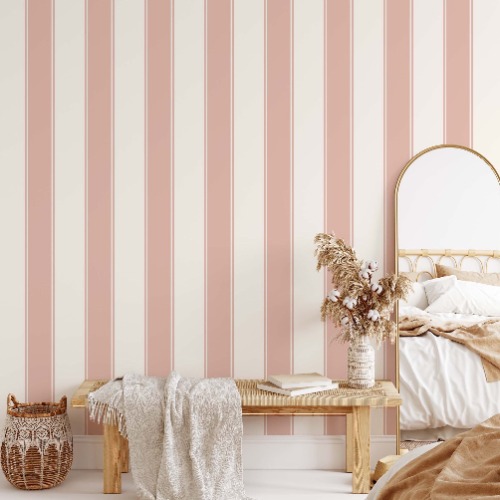Andy Wallpaper by Hufton Studio | 2 feet by 7 feet / Pink