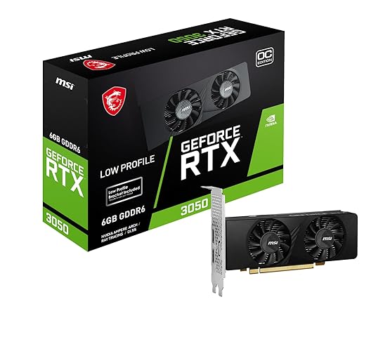 MSI GeForce RTX 3050 LP 6G OC (6GB GDDR6/PCI Express 4.0/1492MHz/14000MHz/Low Profile) - GeForce RTX 3050 LP 6G OC