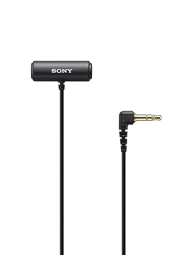 Sony ECM-LV1 - Microfono Lavalier con Stereo Sound Capture, Clip per vestiti 360°, per Fotocamere digitali - MICROFONO DE SOLAPA ESTEREO SONY ECM-LV1