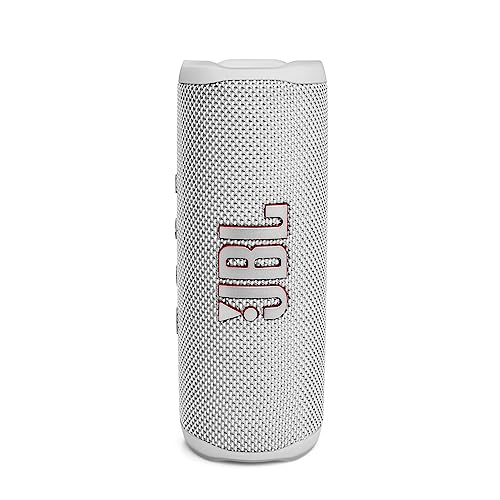 JBL Flip 6 - Portable Bluetooth Speaker with 12 Hours of Playtime, Powerful Sound, IP67 Waterproof and Dustproof, JBL PartyBoost for Multiple Speaker Pairing - White - White