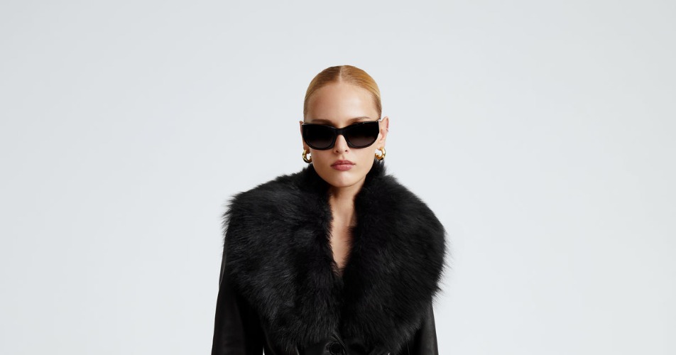 Nour Hammour Uptown Girl Leather Coat