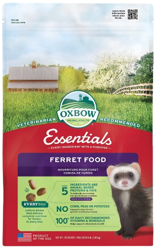 Oxbow Animal Healthy Essentials Natural Pellets Ferret Food, 4-lb bag