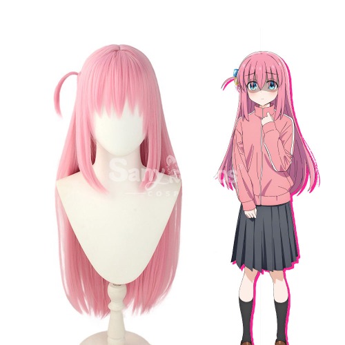 【In Stock】Comics Bocchi The Rock Cosplay Gotoh Hitori Pink Long Cosplay Wig