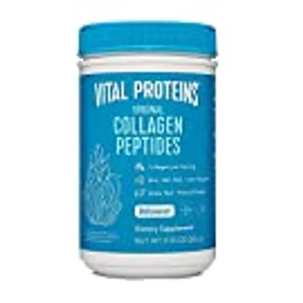 Vital Proteins Collagen Peptides Powder, Unflavored with Hyaluronic Acid and Vitamin C, 9.33 oz, Pack of 1