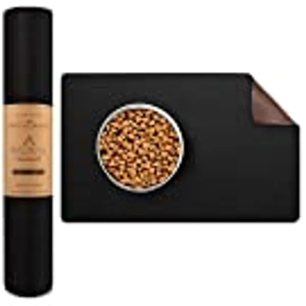 NALALAS Bohemian Pet Food Mat, Dog Food Mat, Cat Mat, Feeding Mat, Eco-Friendly and Non-Toxic, Easy to Clean Waterproof Nonslip Mat for Dog Bowls and Water, (16.5" x 28")