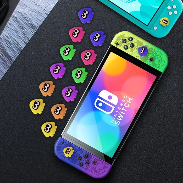 Splatoon Switch Thumb Grips Splatoon 3 Joystick Caps Squid Joystick Cap - A