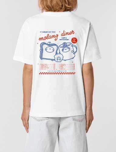 Molang Bicolor Vintage Diner Tee-shirt | Red and blue / S