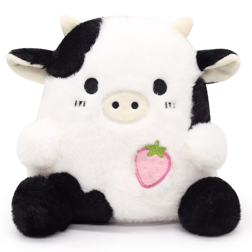 Yamepuia Cow Plush - 3D Cute Cow Plush Animals Pillow Toys - Kawaii Cow Plush - Cow Pillow Plush for All Ages - Gift for Valentine's Day Kids Day Home Decoration