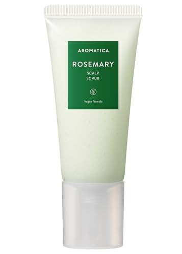AROMATICA Rosemary Scalp Scrub 5.82oz / 165g, Scalp Treatment, Scalp Exfoliator with Salt Scrub for Oily Scalp, Dandruff, Build Up Remover - 5.82 Ounce (Pack of 1)