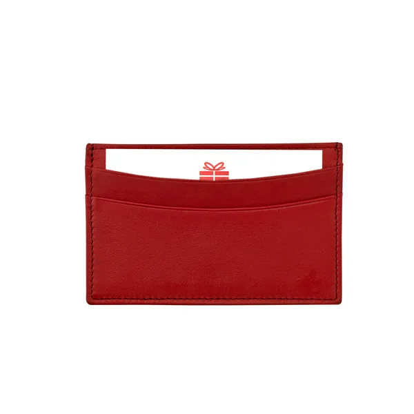 Gift Card with Personalized Leather Card Case