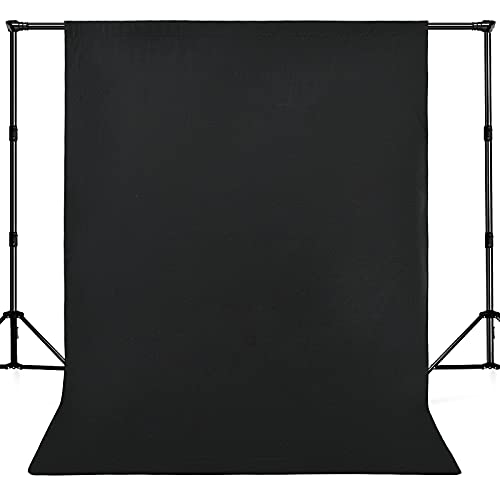WENMER Black Backdrops, Solid Black Photo Backdrops for Photoshoot, Photography Backdrops Background for Photo Shooting, Party, Videos, 10 x 12 FT - 10 x 12ft - Black