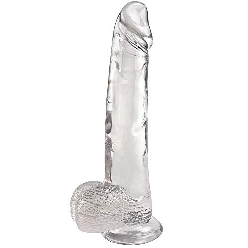 Realistic Huge Thick Dildo with Strong Suction Cup, 11.4 Inch Big Giant Monster Dildo, Transparent Clear Dildo Adult Sex Toy for Male & Female, Couples - 11.4 Inch-Clear