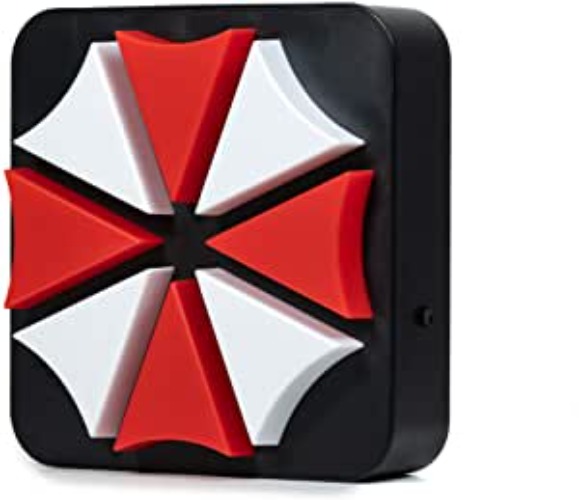 Numskull Resident Evil Umbrella Corp Lamp Wall Light - Ambient Lighting Gaming Accessory for Bedroom, Home, Study, Office, Work - Official Resident Evil Merchandise