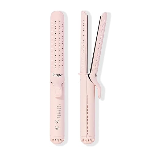 L'ANGE HAIR Le Duo Grande 360° Airflow Styler | 2-in-1 Curling Wand & Titanium Flat Iron Professional Hair Straightener and Curler with Cooling Air Vents to Lock in Style | Adjustable Temp (Blush) - Blush Grande