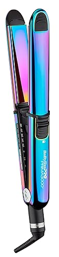 BaBylissPRO Nano Titanium Prima Ionic Hair Straightener, Curl and Straighten Hair With One Professional Tool - 1 1/4 Inch - Iridescent