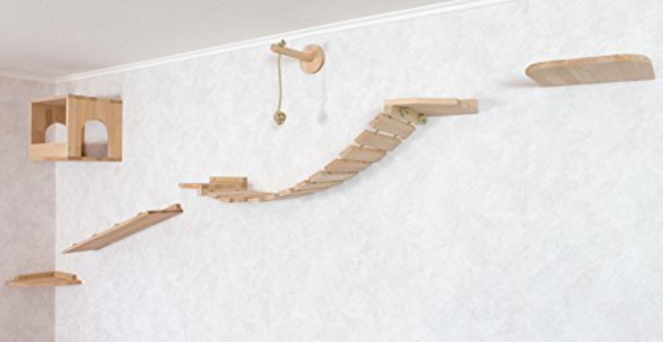 Jennys Tiershop Katzen Wandpark, Qualität die viele Jahre hält! Kratzbaum/Katzenbaum für die Wand. Hier: Komplettpark Angebot, 6 Teilig (14ö)