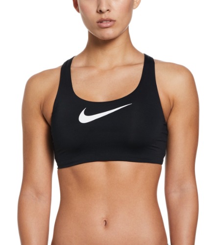 Nike Women's Crossback Midkini Top | Black / X-Large