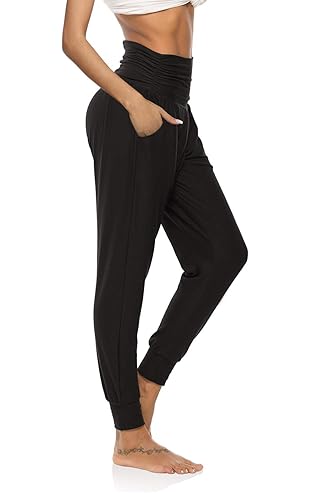 Loose Yoga Sweatpants - Small - Black