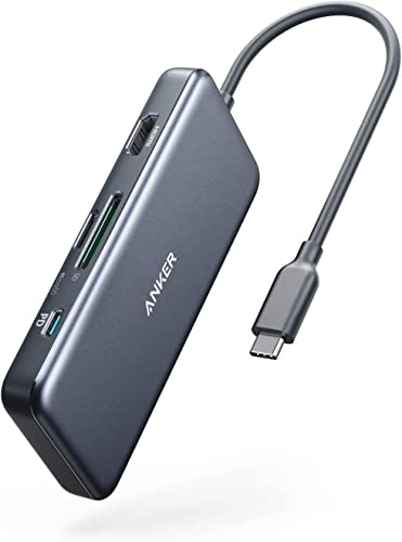 Anker USB C Hub, 341 USB-C Hub (7-in-1) with 4K HDMI, 100W Power Delivery, USB-C and 2 USB-A 5 Gbps Data Ports, microSD and SD Card Reader, for MacBook Air, MacBook Pro, XPS, and More - Hub