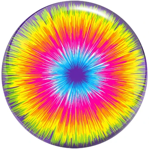 Brunswick Tie-Dye Burst Viz-a-Ball Bowling Ball + FREE SHIPPING - BowlersMart.com