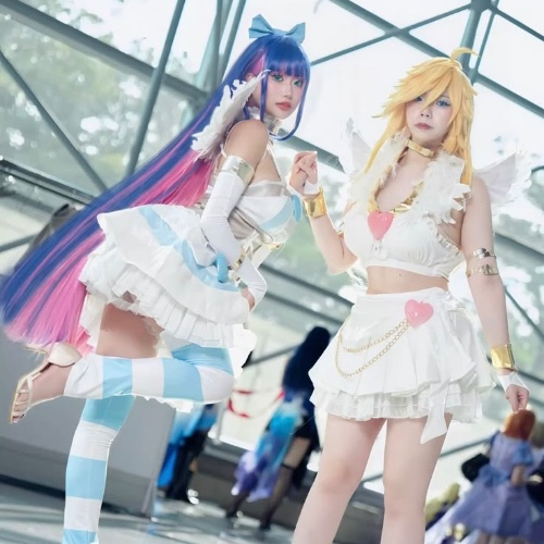 【Nekocos】Anime Panty & Stocking with Garterbelt Cosplay Panty & Stocking Cosplay Costume | In Stock - Panty / L