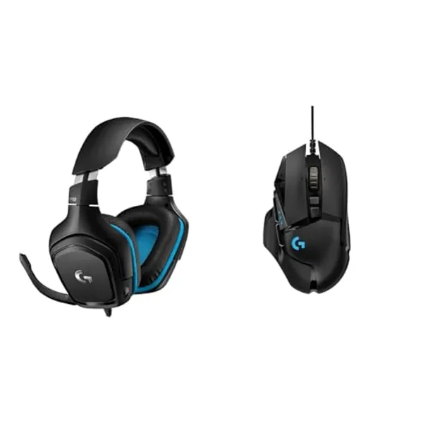 Logitech G432 kabelgebundenes Gaming-Headset, 7.1 Surround Sound, DTS Headphone:X 2.0 + Logitech G502 HERO High-Performance Gaming Maus, HERO 16000 DPI Optischer Sensor, RGB-Beleuchtung