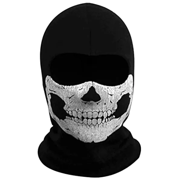Ghost Maske Call of Balaclava Duty Maske Geisterschädel Vollgesichtsmaske Skelett Ski Fahrrad Motorrad Hals Gesichtsmaske Winddichte Cosplay Maske für Winter Outdoor Sport