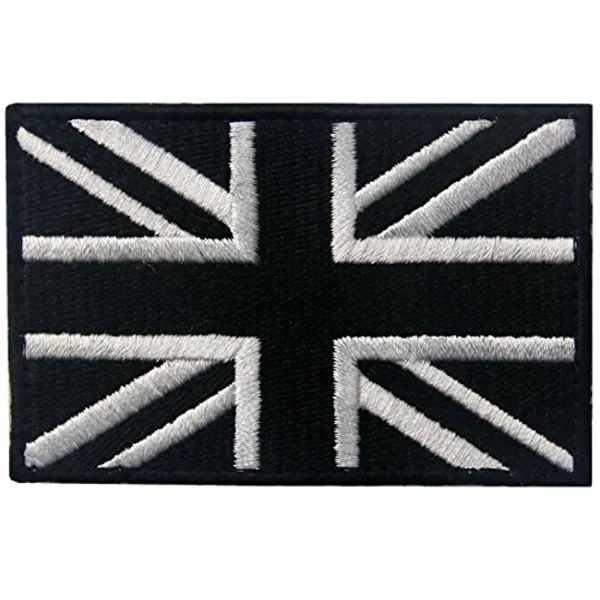 Britische Union Jack England-Flagge Emblem Grossbritannien Bestickter Aufnäher mit Haken- und Flauschbänder