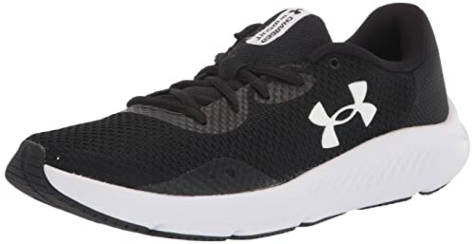 Under Armour Women's Charged Pursuit 3 Running Shoe - 10 - Black/White