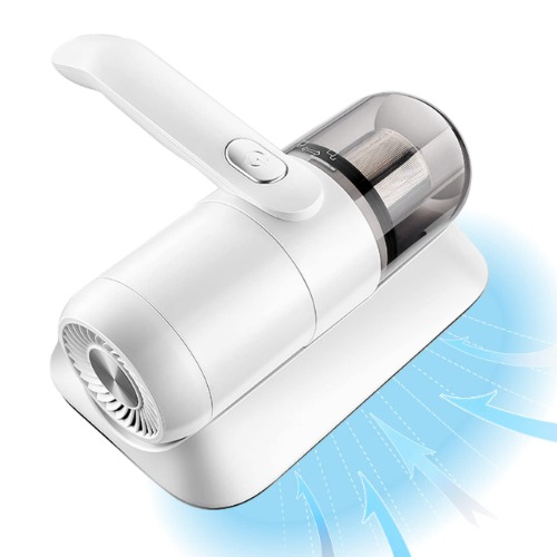 Dizikzo Bed Vacuum Cleaner, UV Cordless Vacuum Cleaner, Mattress Vacuum, Effectively Clean Up Bed, Pillows, Cloth Sofas,Carpets and Ther Fabric Surfaces - White