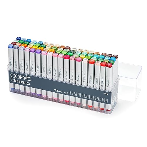 Copic Classic, Alcohol Markers, 72 Color Set C (New Ver.) - Set C