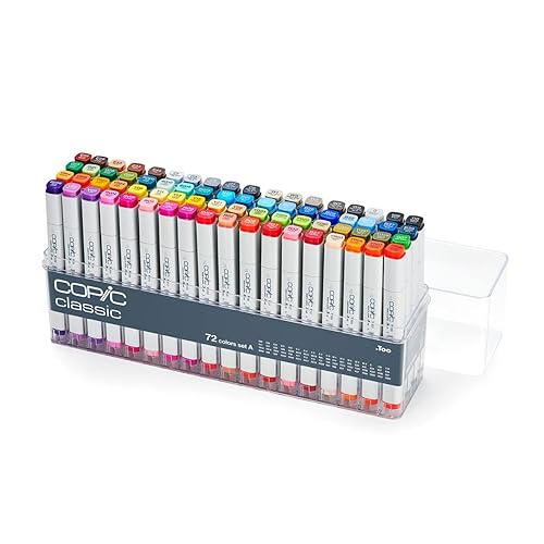 Copic Classic, Alcohol markers, 72 Color Set A (New Ver.) - Set A