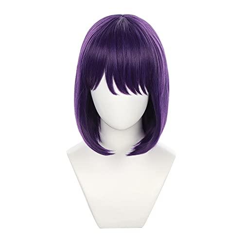 C-ZOFEK Cosplay Wig Purple Short Hair for Women Anime Cosplay Parties - Purple