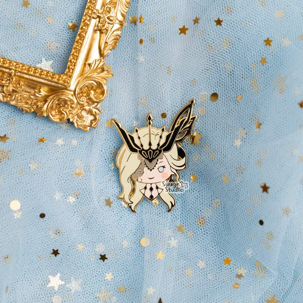 Genshin Impact Scaramouche & La Signora Hard Enamel Pin - La Signora / [B Grade] / Simple Rubber Back