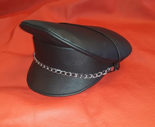 Leather officer's hat