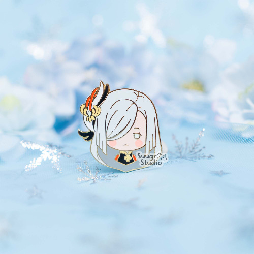 Genshin Impact Shenhe/Shen He & Yunjin/Yun Jin Hard Enamel Pin - Shenhe / [A Grade] / Locking Clasps