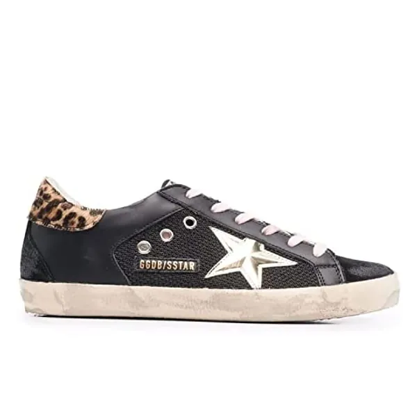 
                            Golden Goose Super-Star Leather and Net Upper Suede Toe and Spur 3D Star Horsy Heel Womens Sneaker GWF00104.F001875.90272
                        