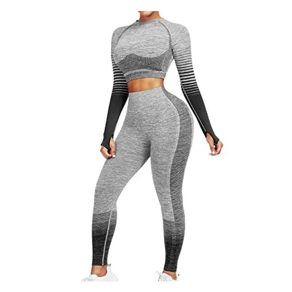 
                            JOYMODE Workout Sets for Women 2 Piece High Waist Seamless Leggings and Crop Top Yoga Outfit
                        