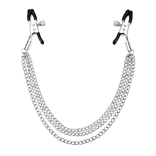 D.Bella Women Body Chain with Adjustable Clamp Clips Non Piercing Metal Body Chain with Adjustable Clips Bells Clamps Decorative Clip for Clothing - Color A