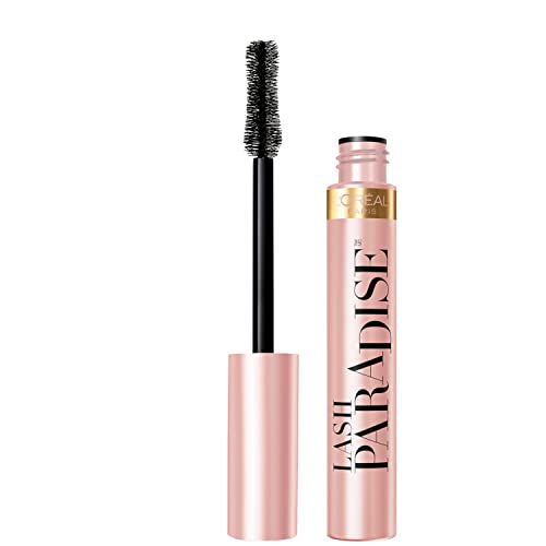 L'Oreal Paris Voluminous Makeup Lash Paradise Mascara, Voluptuous Volume, Intense Length, Feathery Soft Full Lashes, No Flaking, No Smudging, No Clumping, Blackest Black, 1 Count, Packaging May Vary - Washable Blackest Black - 1 Count