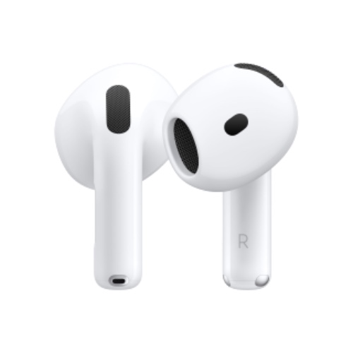 Apple AirPods 4 trådlösa öronsnäckor, Bluetooth-hörlurar, personanpassat rumsligt ljud, tål svett och vatten, laddningsetui med usb-c, H2-chip, upp till 24 timmars batteritid