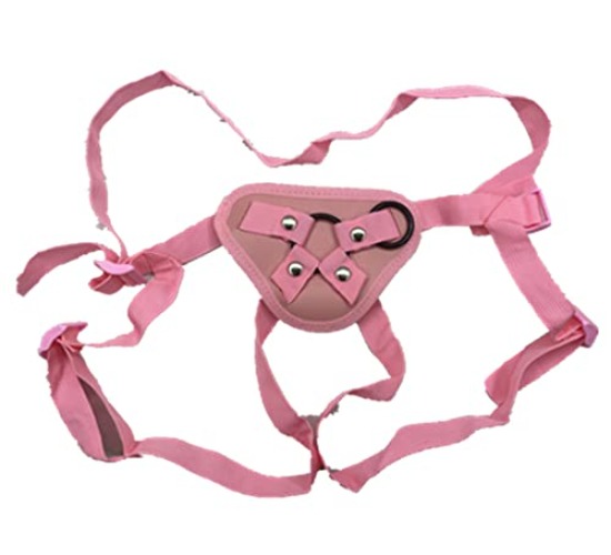 New Strap On Wearable Strapless Harness Belt Pants Strapless Panties Belt for Men Women Couples - Pink